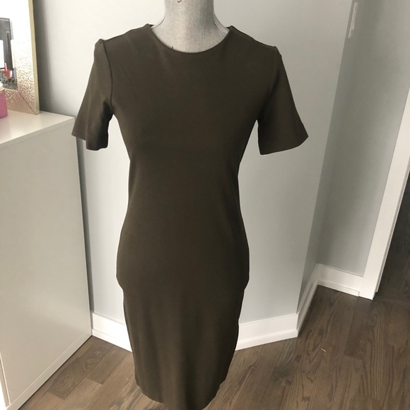 Army green H&M midi dress - Picture 2 of 4
